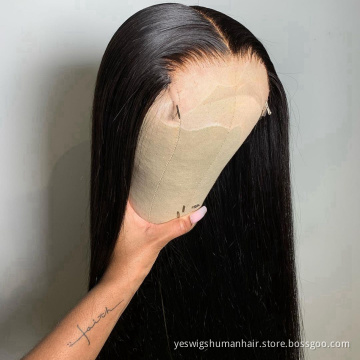 Cheap Straight Lace Closure Wig Vendor Hd Full Transparent Lace Front Human Hair Wig Raw Brazilian Virgin Hair For Black Women